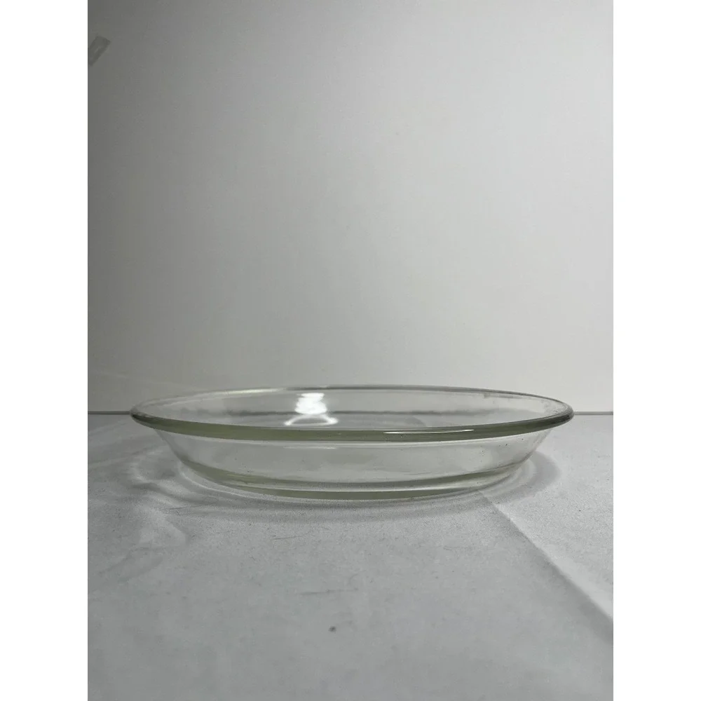 2 - Anchor Hocking Fire King Glass Pie Plate Ovenproof 9 Inch Clear